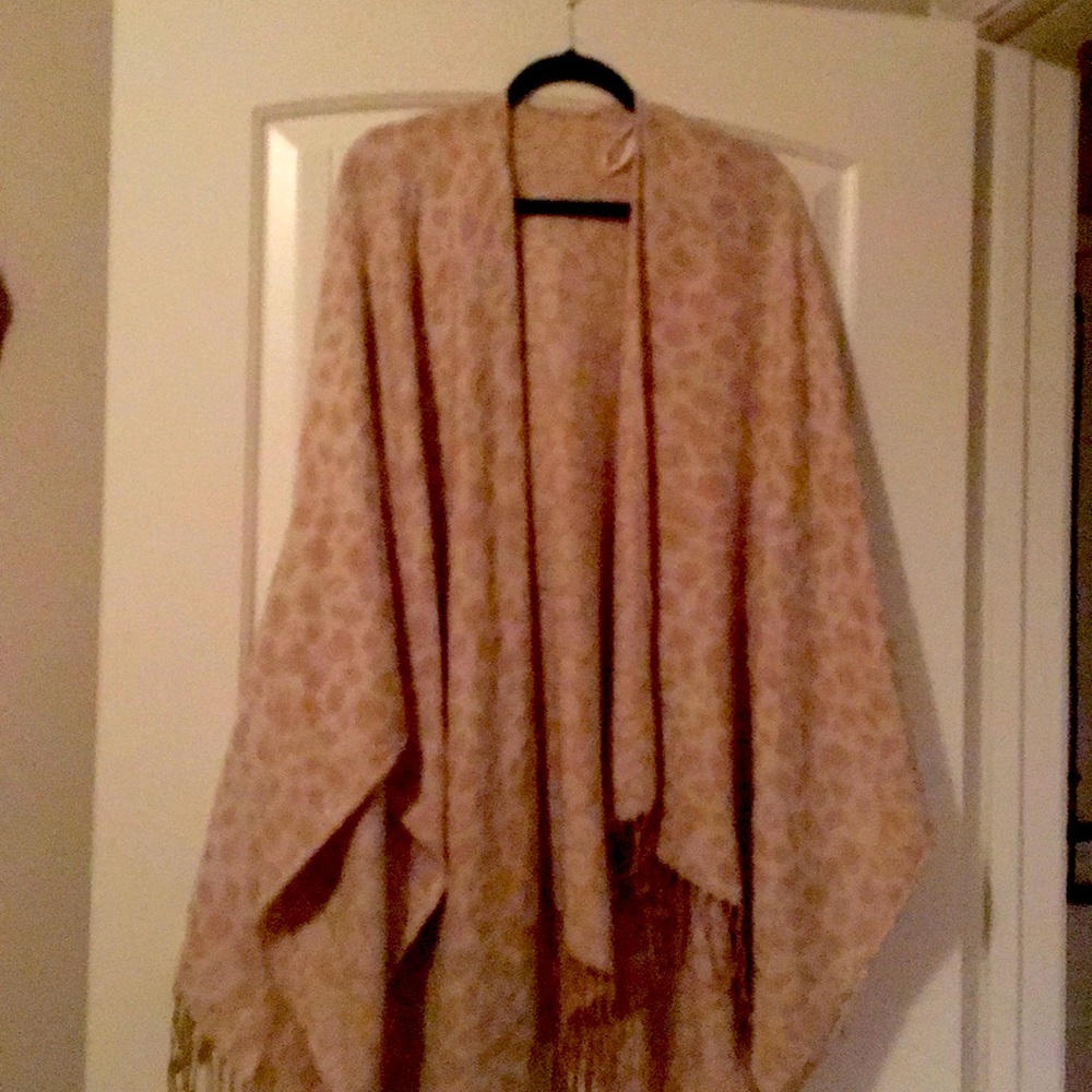 Animal print poncho
